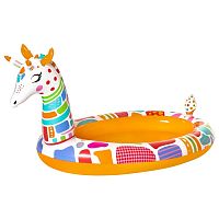 Bestway Игровой бассейн Жираф с брызгалкой 53089 / цвет оранжевый, белый					