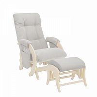 Milli Комплект: кресло-глайдер с карманами и пуф Smile/ цвет дуб шампань, ткань Verona Light Grey					
