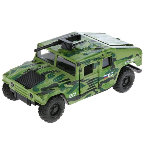 Технопарк Металлическая модель машины Армейский внедорожник 303906 / цвет зеленый