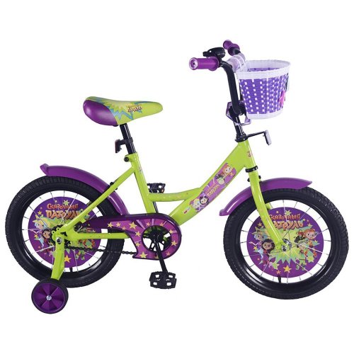 Велосипед детский "Сказочный патруль" 16", цвет / салатово-фиолетовый