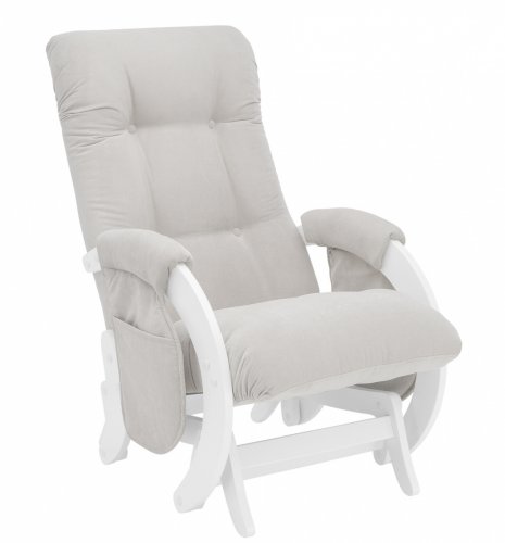 Кресло для кормления и укачивания Milli Smile с карманами / цвет Молочный дуб, ткань Verona Light Grey