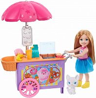 Barbie Игровой набор Челси "Магазин Кафе", с тележкой и аксессуарами