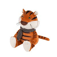 Maxitoys Мягкая игрушка "Тигруша в вязаном шарфе", 20 см					