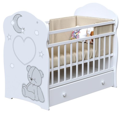 Bambini Moretti Кровать детская Batty Bear&Moon / цвет белый