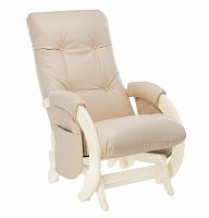 Кресло для кормления и укачивания Milli Smile с карманами  / цвет Дуб шампань, эко-кожа Polaris Beige					