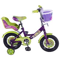 Велосипед детский "Сказочный патруль" 12", цвет / фиолетовый-салатовый					
