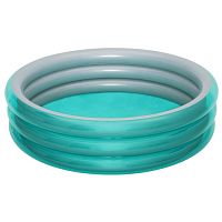 Bestway Надувной бассейн Металлик 51043 / цвет серый, голубой					