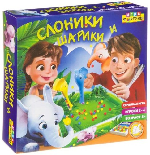 Игра фортуны Настольная семейная игра "Слоники и шарики"