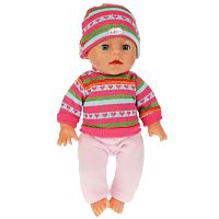 Карапуз Развивающая интерактивная кукла-пупс Полина 313372 / цвет белый, розовый					