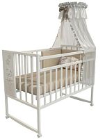 Bambini Moretti Кровать детская Mini Lux Star&Bear / цвет белый					
