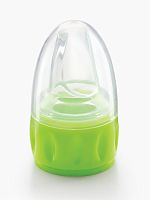 Happy Baby Соска-поильник для бутылок (спаут) силиконовая универсальная / цвет прозрачный, зеленый					