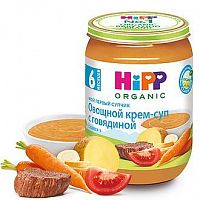 Хипп крем-суп Овощной Говядина 190г 6 мес.					