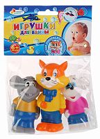 Капитошка Набор игрушек для ванны «Кот Леопольд и два мышонка»