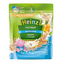 Хайнц Кашка молочная Рисовая с Грушей и Омега-3 200г 4 мес					