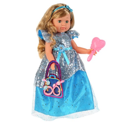 Карапуз Интерактивная кукла Анастасия озвученная 300529 / цвет голубой