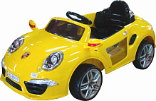 Машинка аккумуляторная Porsche / 12V / желтая