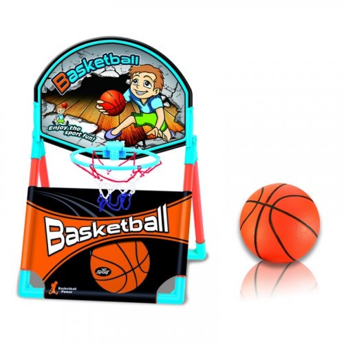 Yg sport игровой набор баскетбол-57, стенд, щит с кольцом 39х57,6 см, крепление, мяч 10 см