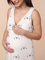 Hunny mammy Комплект женский для беременных и кормящих размер 170,176-120-126/ цвет серый меланж/молочный 					
