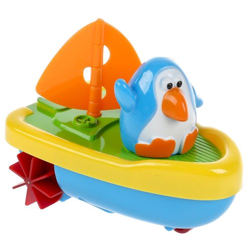 Умка Заводная игрушка для ванны «Пингвинёнок-капитан»