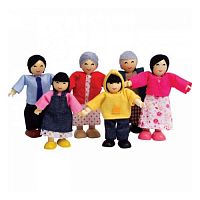 Hape Набор мини-кукол "Счастливая азиатская семья"					