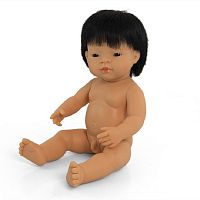 Miniland Кукла - пупс мальчик азиат, 38 см + одежда для куклы майка и трусы, 40 см					