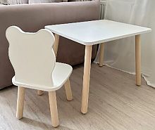 Allcloud Комплект мебели: стол+стул / цвет белый					