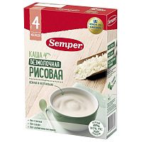 SEMPER Каша рисовая безмолочная с 4 месяцев 180г.