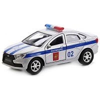 "Технопарк" Машинка металлическая, инерционная Лада Веста Полиция, 12 см					