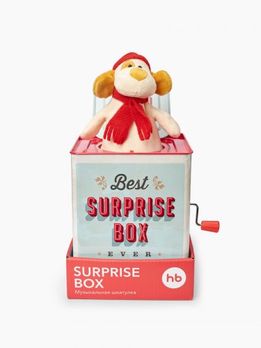 Happy Baby Музыкальная шкатулка с сюрпризом Surprise Box / цвет красный (ретро)
