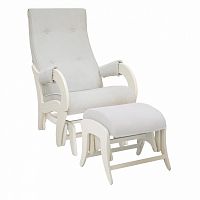 Milli Комплект: кресло-глайдер и пуф Ice/ цвет дуб шампань, ткань Verona Light Grey					