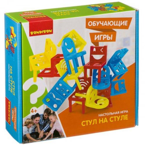 Bondibon Обучающие игры Настольная игра Стул на Стуле BOX 22x5,6x21 см