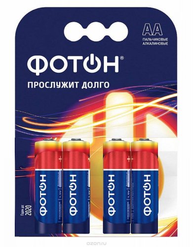 Батарейки ФОТОН LR6 КP4 NEW/ блистер 4 шт