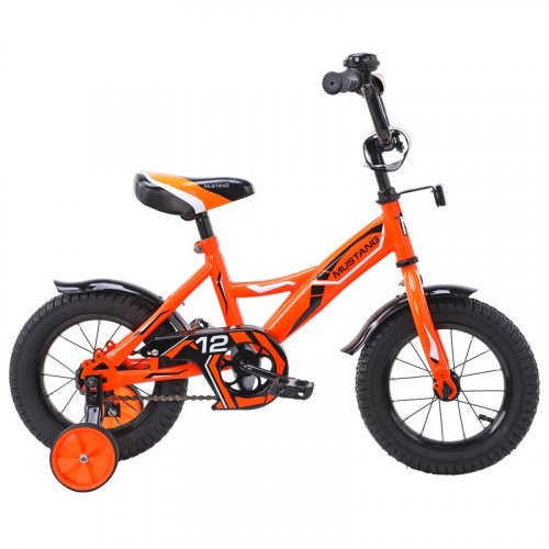 Mustang 12" Детский двухколесный велосипед, цвет / оранжевый-черный