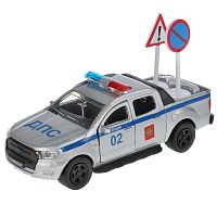 Технопарк Металлическая модель Ford Ranger. Полиция 302688 / цвет серебристый					