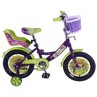 Велосипед детский "Сказочный Патруль" 14", цвет / фиолетово-салатовый