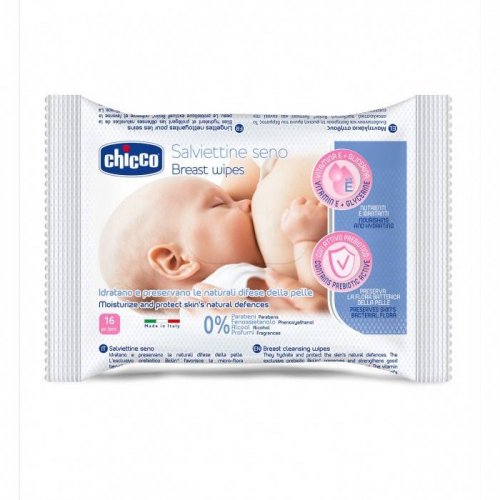 Chicco Очищающие салфетки для груди 16 шт 0+