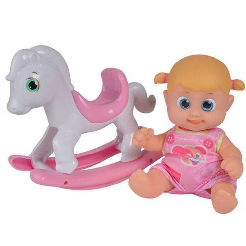 Bouncin' Babies Кукла Бони 16 см с лошадкой-качалкой, дисплей
