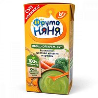 Фрутоняня 200гр Крем-суп брокколи/цветная капуста/морковь					