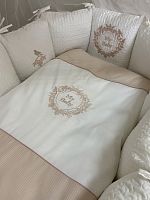 Lappetti Комплект для овальной кроватки "Мой малыш", 6 предметов / цвет ванильный					