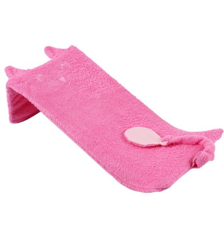 Minene Лежачок для купания Unique Baby Bath "Плюшевый котенок" / розовый для купания младенца